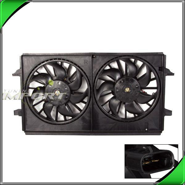 07-10 chevy malibu a/c condenser condensor radiator fan dual motor shroud new