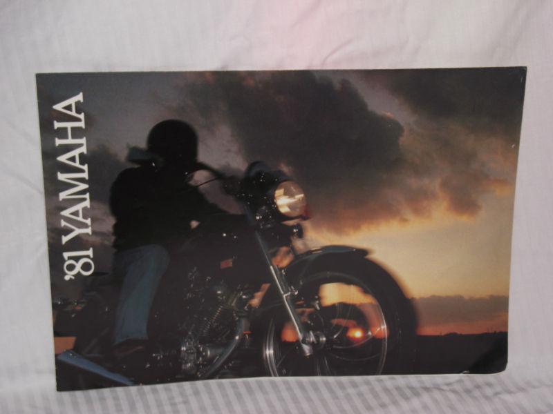  81 yamaha  motorcycle lineup original vintage dealer brochure 1981