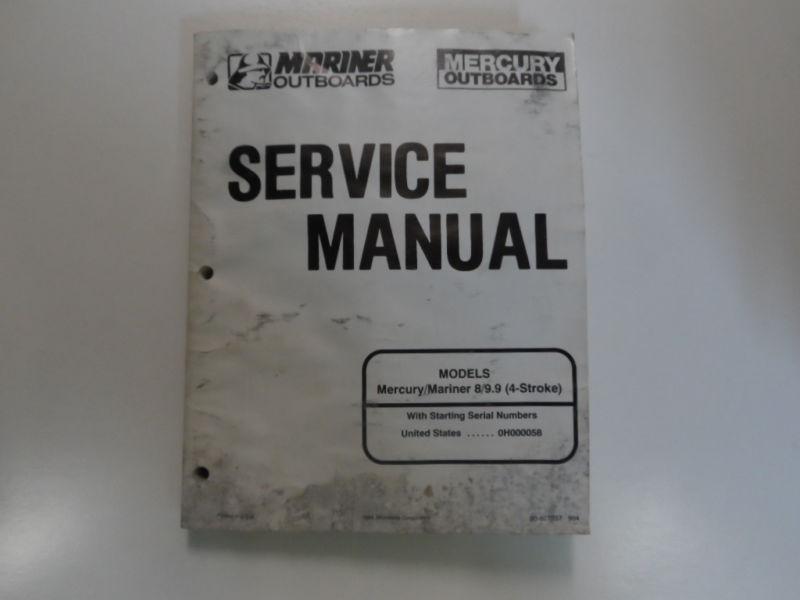 1994 mercury mariner outboards 8 9.9 4 stroke service manual water damaged oem 