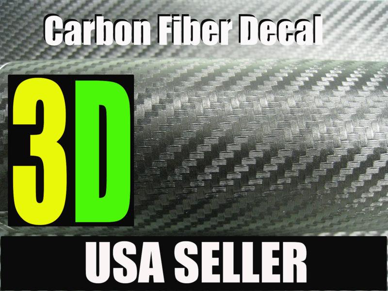 3d black carbon fiber vinyl sheet wrap 12"x60" saturn