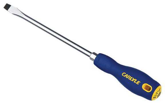 Carlyle hand tools cht sds128 - screwdriver, round blade slotted; 3/8""