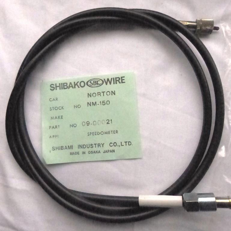 Norton speedometer cables nos shibako (japan) wire pt. #09-00021r lower cable pr