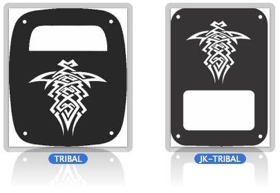 Jeep tail light covers tribal symbol cj yj tj jk models black new decorative
