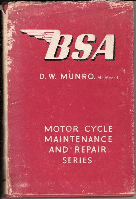 B.s.a motor cycle maintenance and repair series. 1950. imported from england