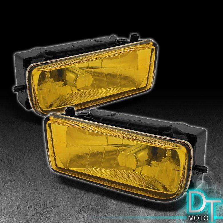 92-98 bmw e36 3-series 2/4dr 318 323 325 328 bumper yellow fog lights lamps