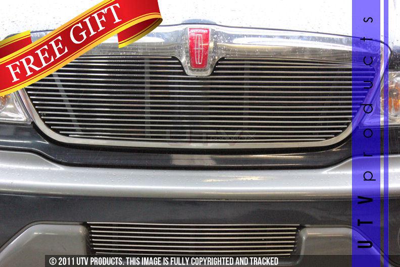 1998 - 2002 lincoln navigator 2pc upper & bumper chrome billet grille kit