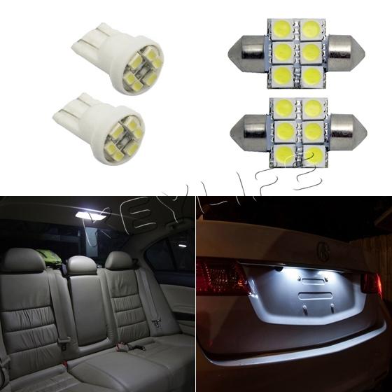  white led interior lights package for map t10+ dome 1.25"+ license plate lamp