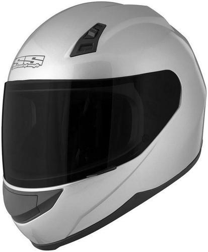 New speed & strength ss700 solid speed full-face adult helmet, silver, large/lg