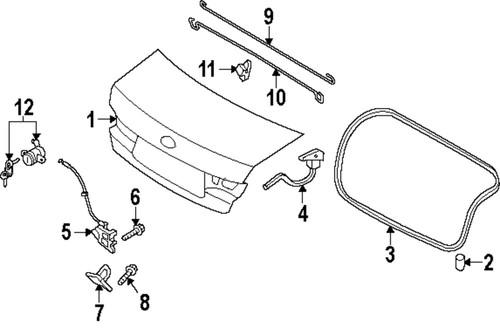 Hyundai oem 81230-3q000 trunk lock actuator motor/trunk/trunk part