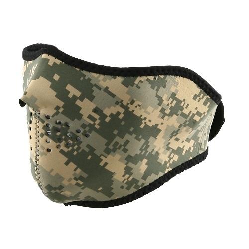 2 n 1 reversible hunters hunting, military neoprene half face mask - acu camo