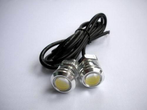 2x 3w led car motorcycle bolt on screw eagle eye backup light fog driving lamp