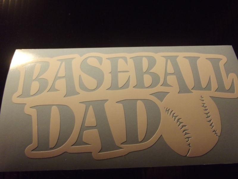 Baseball dad vinyl window decal sticker (ball)