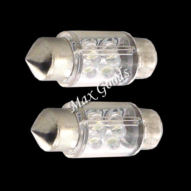 2x 31x 10mm 4led festoon dome car bulbs 3021 3022 de3175 white 12v  mini