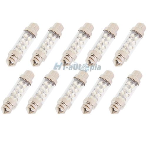 10x white 42mm 8-led festoon bulbs light 211 212 569