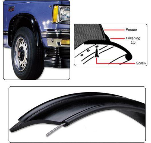 New pacer fender flares 4-piece set black dodge dakota 2002 2001 2000 99 52-116