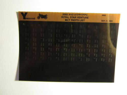 2002 yamaha motorcycle xvz13tfp tfpc microfiche part catalog royal star venture