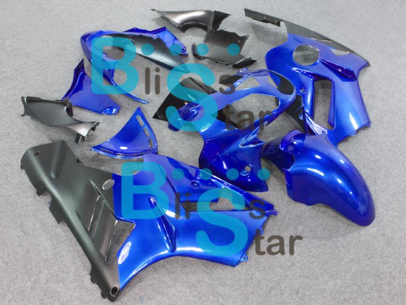 W8 blue matt black fairing kit with tank set fit ninja zx12r zx-12r 2002-2006