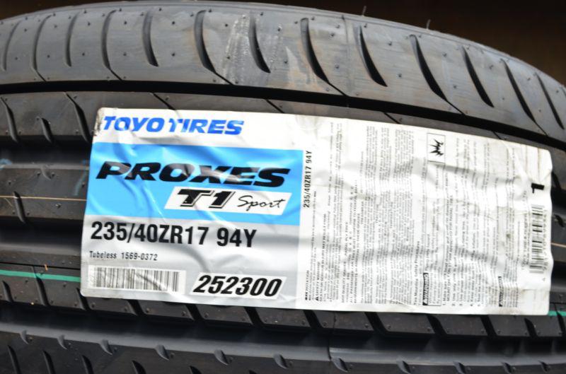 2 new 235 40 17 toyo proxes t1 sport tires