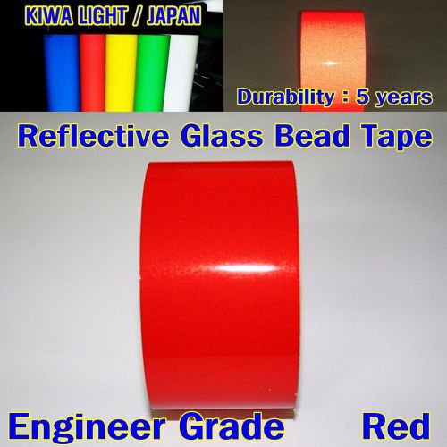 S:1&#034;x10ft/genuine red reflective vinyl/sheet/film/kiwa/japan/tape/adhesive/truck