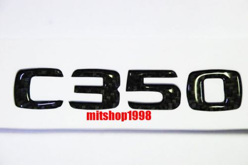 Mercedes-benz class c350 real carbon fiber letters emblem badge
