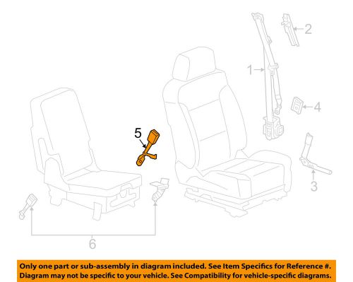 Gm oem front seat belts-outer buckle 19300830