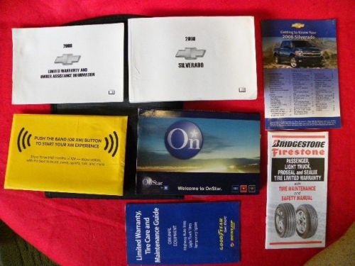 2008 chevrolet silverado owner&#039;s &amp; warranty manual in it&#039;s factory case