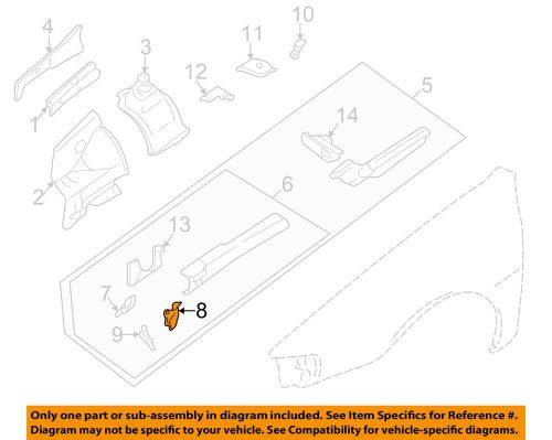 Subaru oem 93-01 impreza fender-tie down hook left 51625fa030