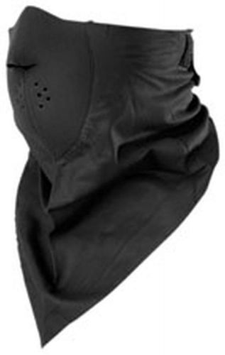 New zan cold weather neodanna adult 100% cotton facemask/bandana, black, osfm