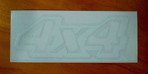 4x4 decal sticker (white) : die cut sticker for off road , suv, truck
