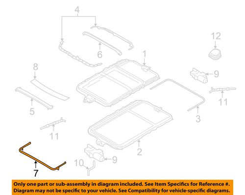 Bmw oem 14-15 x5-sunroof wind deflector 54107387030