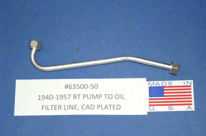 Harley davidson 1940-57 bt pump to oil filter line - cad  63500-50