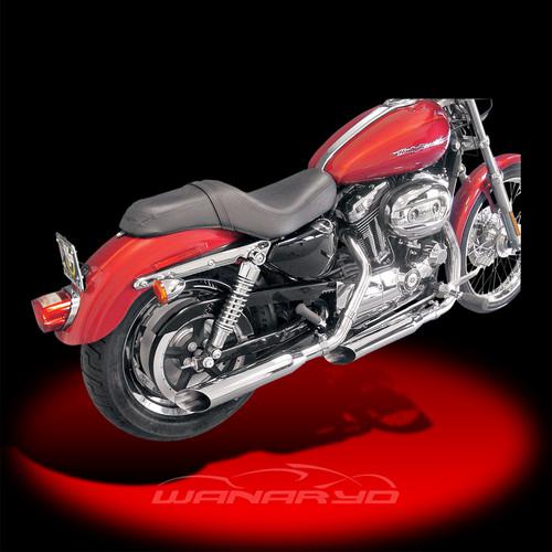 Drag specialties 3" slip-on mufflers, slash out for 2004-2013 harley sportster