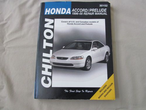 Chilton repair manual honda accord/prelude 1996=00