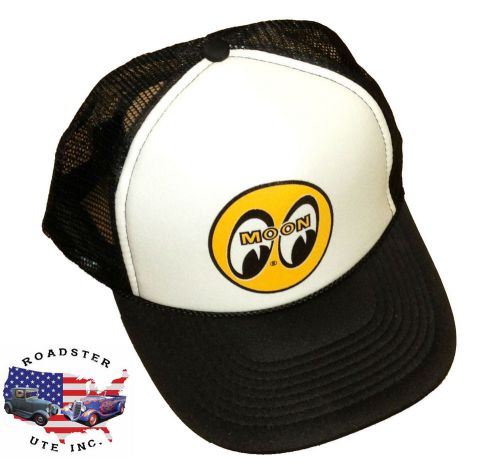 Moon trucker hat eye ball logo mooneyes hot rod street rod kustom custom mqqn