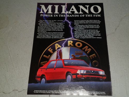 1987 alfa romeo milano #2 article / ad