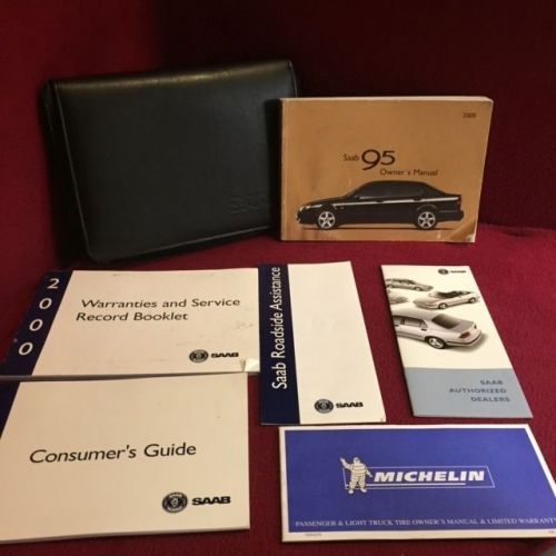 2000 saab 95 9-5 oem owners manual set with service books and case