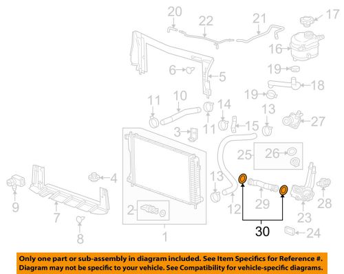 Gm oem water pump-outlet pipe seal 90537379