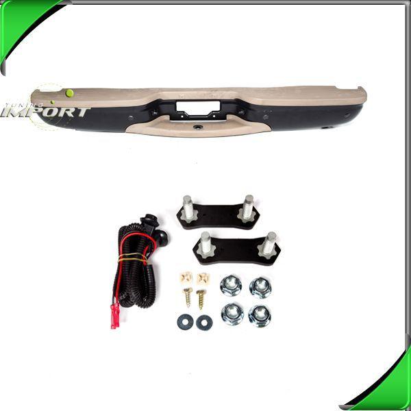 00 01 02 expedition eddie w/sensor black rear step bumper w/ tan pad replacement