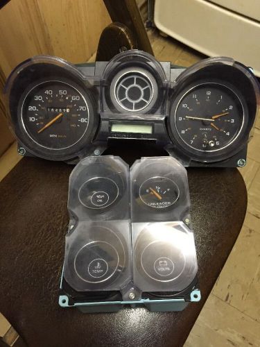 1987 pontiac grand prix instrument cluster clock oil water temp speedo