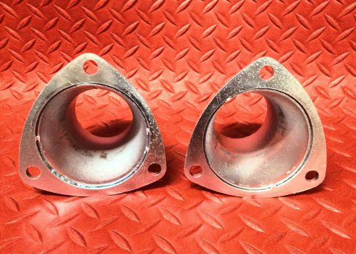 Header collector reducers set 3 1/2 inch exhaust outlet plated heavy thick metal