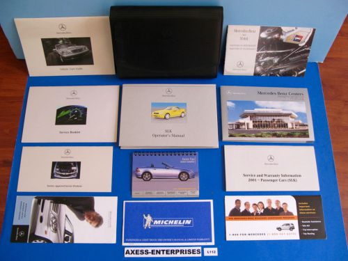 01 2001 mercedes r170 slk slk230 slk320 owners manuals users books case set l112