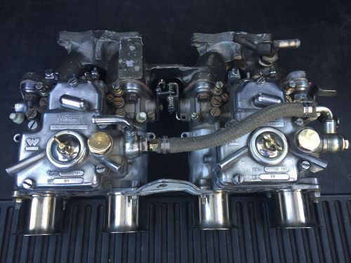 Weber 40 dcoe 151-151 pair carburetors &amp; velocity stacks &amp; manifold for datsunu