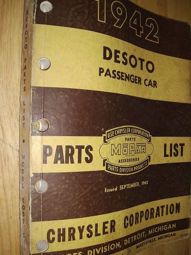 1942 desoto parts catalog original de soto book