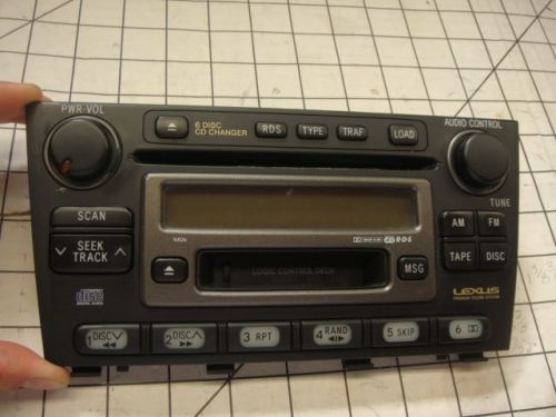 01 02 03? oem lexus is300 in dash cd radio player 6 disk changer faceplate face