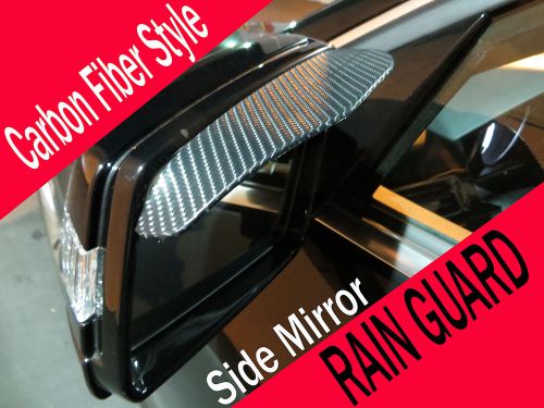 Black carbon fiber mirror rain snow shade guard visor #chry3