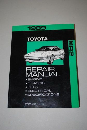 Oem 1989 toyota mr2 factory repair manual in excellent condition clean! book