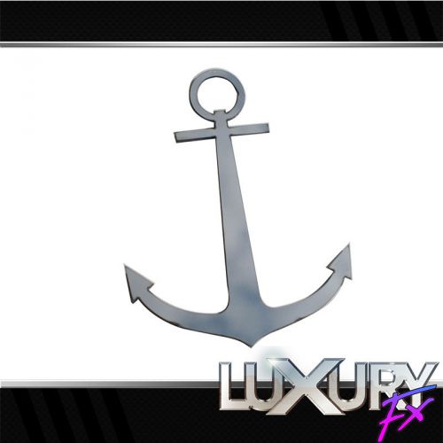 2pc. luxury fx stainless steel anchor emblem