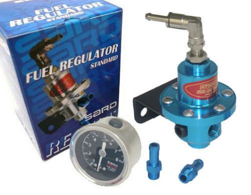 Sard turbo fuel pressure regulator blue for wrx evo civic rx7 skyline 240sx r32