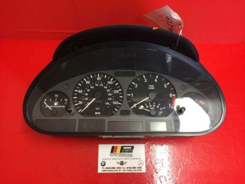 Bmw e46 325 automatic m54 mph speedometer cluster 62116911295 oem