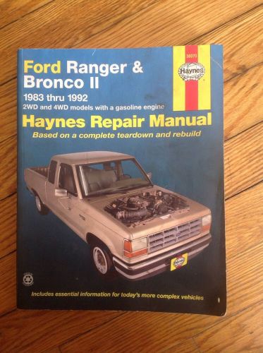 Ford ranger bronco haynes manual 1983-92